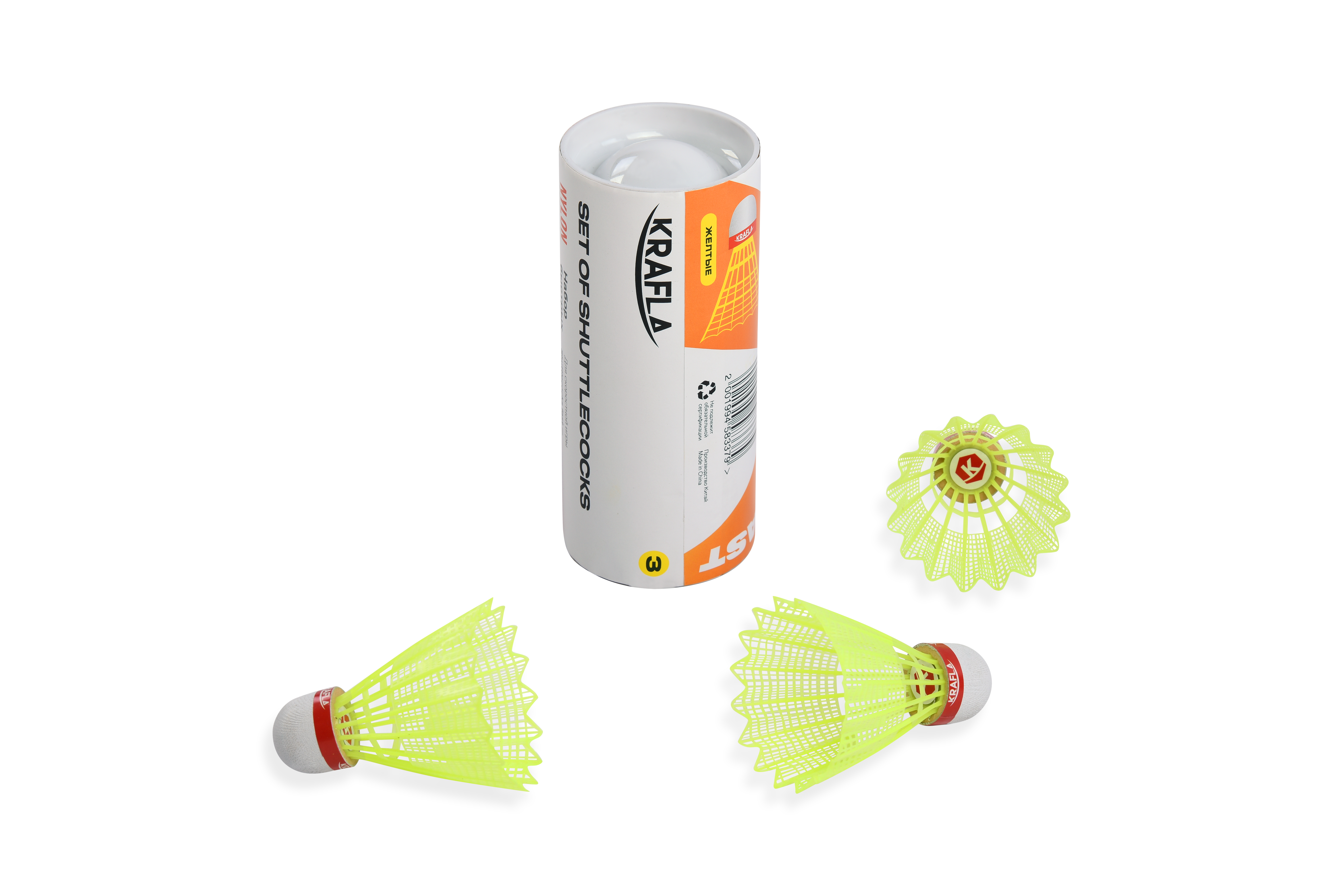 KRAFLA SH-Y300F Комплект воланов для бадминтона (3 шт)