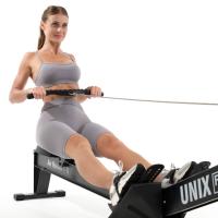 Гребной тренажер UNIX Fit аэродинамическая нагрузка / Air Rower-X черный