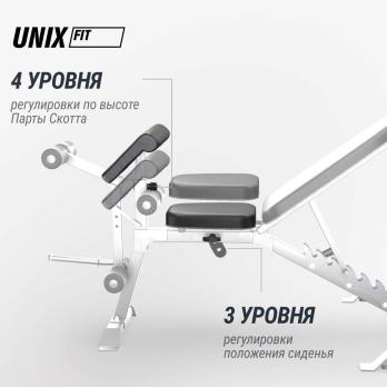 Скамья силовая со стойками UNIX Fit Bench 130DD