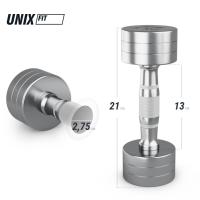 Гантель UNIX Fit PRO круглая хромированная 3 кг, 2 шт.