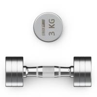 Гантель UNIX Fit PRO круглая хромированная 3 кг, 2 шт.