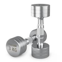 Гантель UNIX Fit PRO круглая хромированная 3 кг, 2 шт.