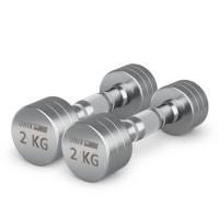 Гантель UNIX Fit PRO круглая хромированная 2 кг, 2 шт.