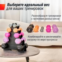Гантель UNIX Fit неопреновая 4 кг фиолетовый, 2 шт.
