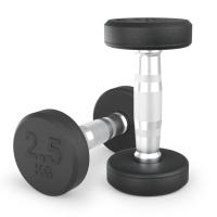 Гантель UNIX Fit PRO круглая обрезиненная 2,5 кг, 2 шт.
