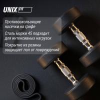 Гантель UNIX Fit PRO круглая обрезиненная 2,5 кг, 2 шт.