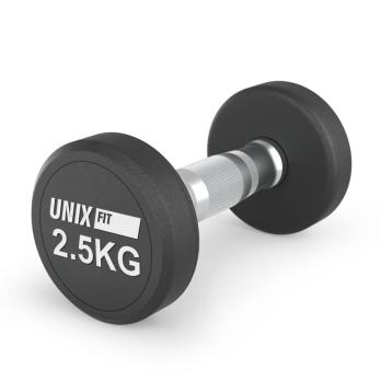 Гантель UNIX Fit PRO круглая обрезиненная 2,5 кг, 2 шт.