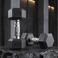 Гантель гексагональная UNIX Fit обрезиненная 5 кг, 2 шт.