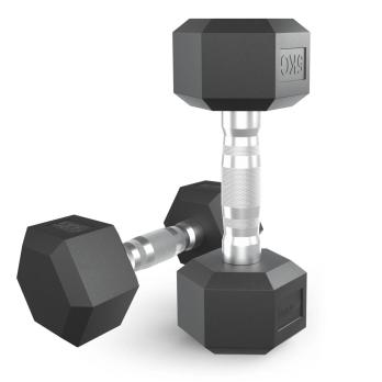 Гантель гексагональная UNIX Fit обрезиненная 5 кг, 2 шт.