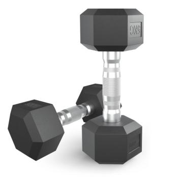Гантель гексагональная UNIX Fit обрезиненная 5 кг, 2 шт.