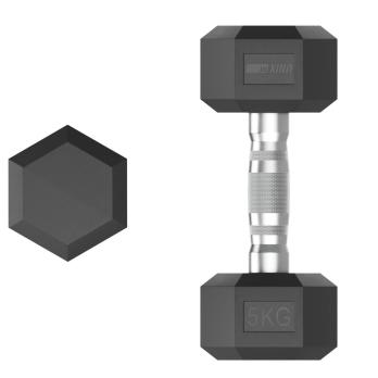 Гантель гексагональная UNIX Fit обрезиненная 5 кг, 2 шт.