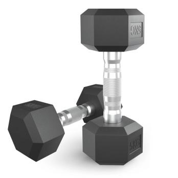 Гантель гексагональная UNIX Fit обрезиненная 5 кг, 2 шт.