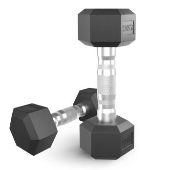 Гантель гексагональная UNIX Fit обрезиненная 2,5 кг, 2 шт.