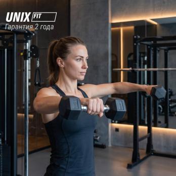 Гантель гексагональная UNIX Fit обрезиненная 2,5 кг, 2 шт.