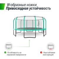 Батут UNIX Line Премиальный с играми / Supreme Game 16 ft (488 см) зеленый