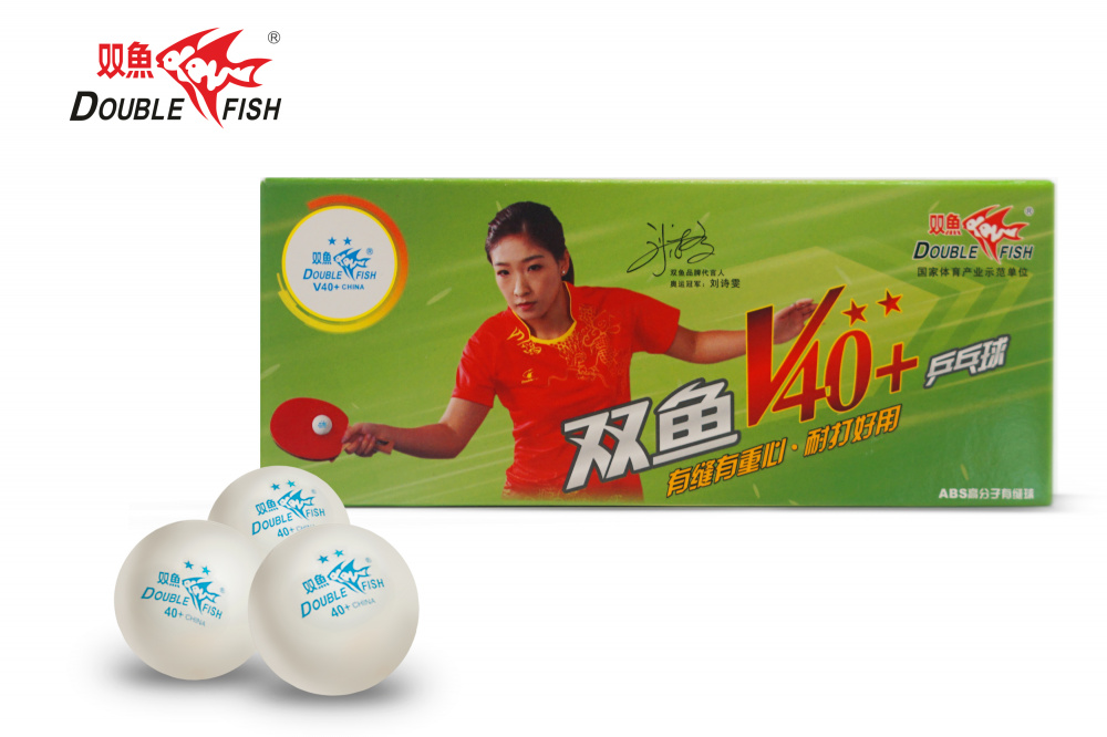 Мячи для н/т Double Fish 2* Volant (10 шт/упак.) р-р.40+