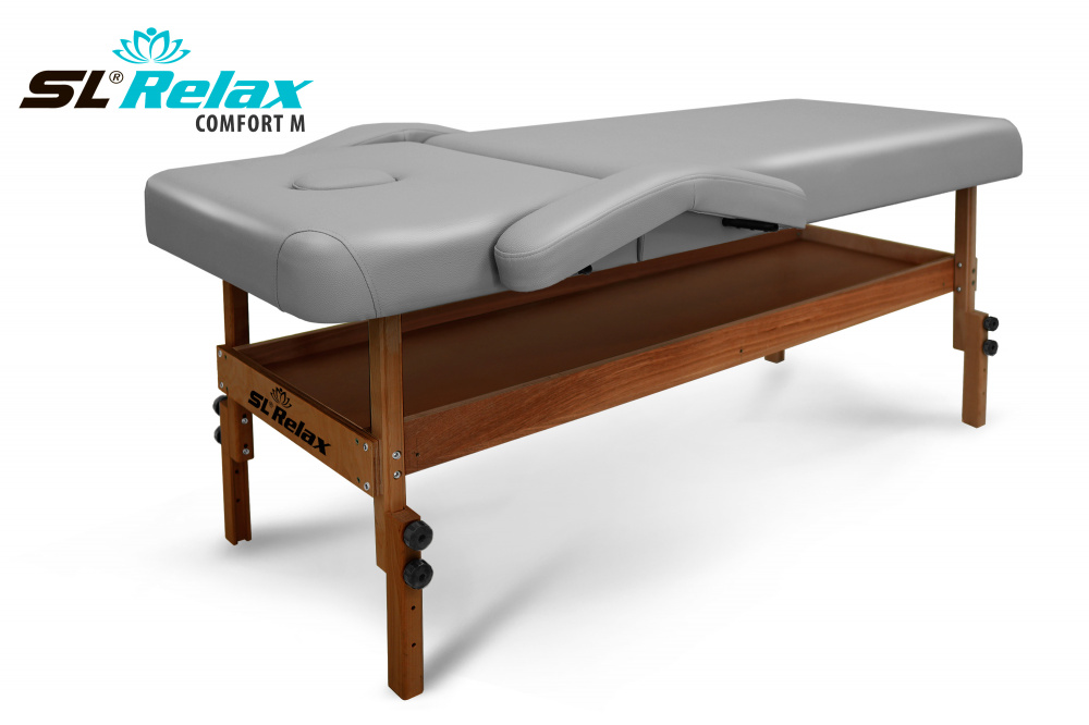 Массажный стол Relax Comfort-М серая кожа (№6)
