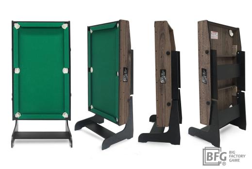 Бильярд BFG Compact Moby 4 (Анкор) (Пул, анкор/черный (ЛДСП), ЛДСП_16, Manchester 45 Yellow green ш1,98м, Х/б сетка)