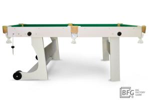 Бильярд BFG Compact Light 5 (Серый) (Пул, серый (ЛДСП), ЛДСП_16, Manchester 45 Yellow green ш1,98м, Х/б сетка)
