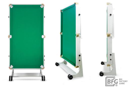 Бильярд BFG Compact Light 5 (Серый) (Пул, серый (ЛДСП), ЛДСП_16, Manchester 45 Yellow green ш1,98м, Х/б сетка)
