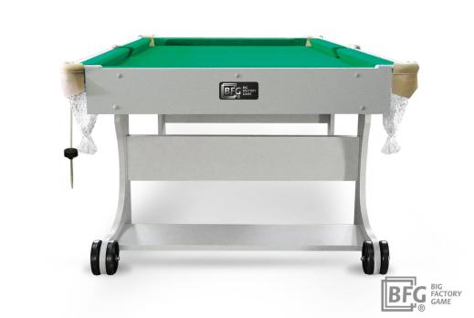 Бильярд BFG Compact Light 5 (Серый) (Пул, серый (ЛДСП), ЛДСП_16, Manchester 45 Yellow green ш1,98м, Х/б сетка)