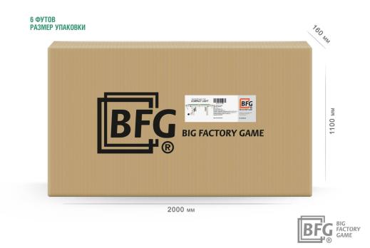 Бильярд BFG Compact Light 6 (Серый) (Пул, серый (ЛДСП), ЛДСП_16, Manchester 45 Yellow green ш1,98м, Х/б сетка)