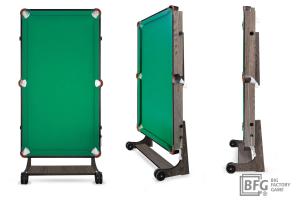 Бильярд BFG Compact Light 5 (Анкор) (Пул, анкор темный (ЛДСП), ЛДСП_16, Manchester 45 Yellow green ш1,98м, Х/б сетка)