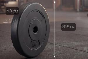 Диск 26 мм. пластиковый 5,0 кг VictoryFit VF-SPL26050