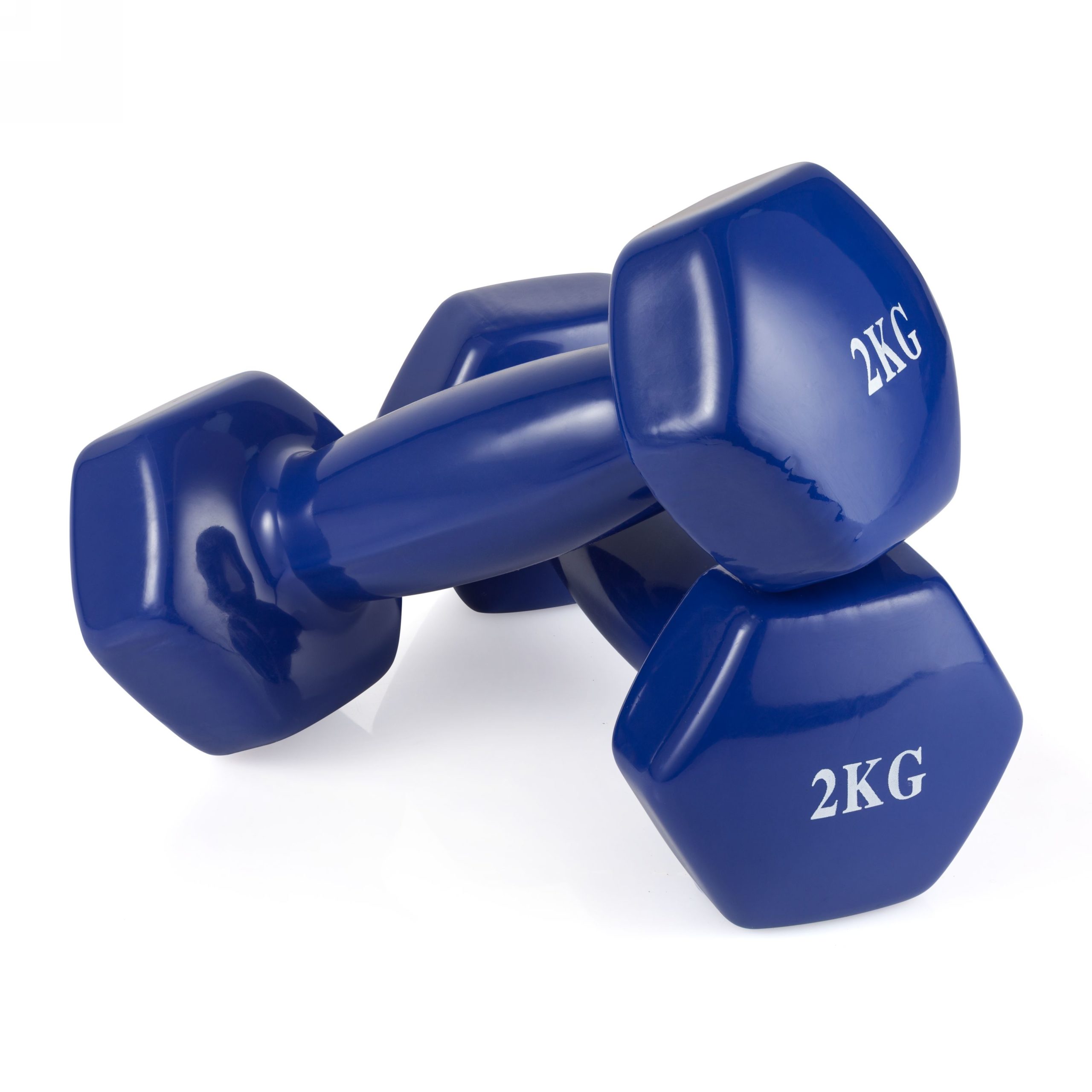 Гантель неразборная 2 кг. винил (2 штуки) VictoryFit VF-DV020-2