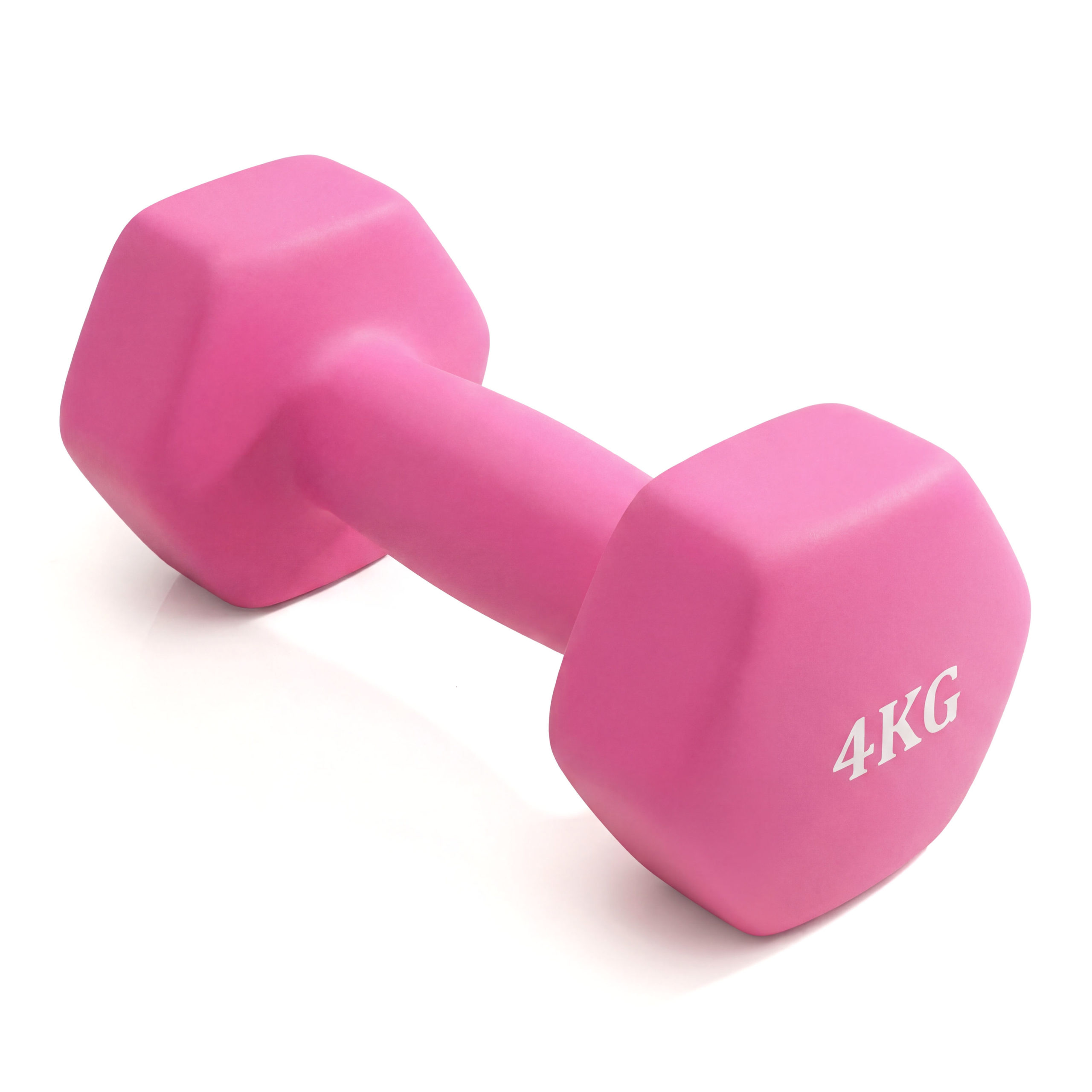 Гантель неразборная гексагональная неопрен 4 кг (розовая) VictoryFit VF-DHN040