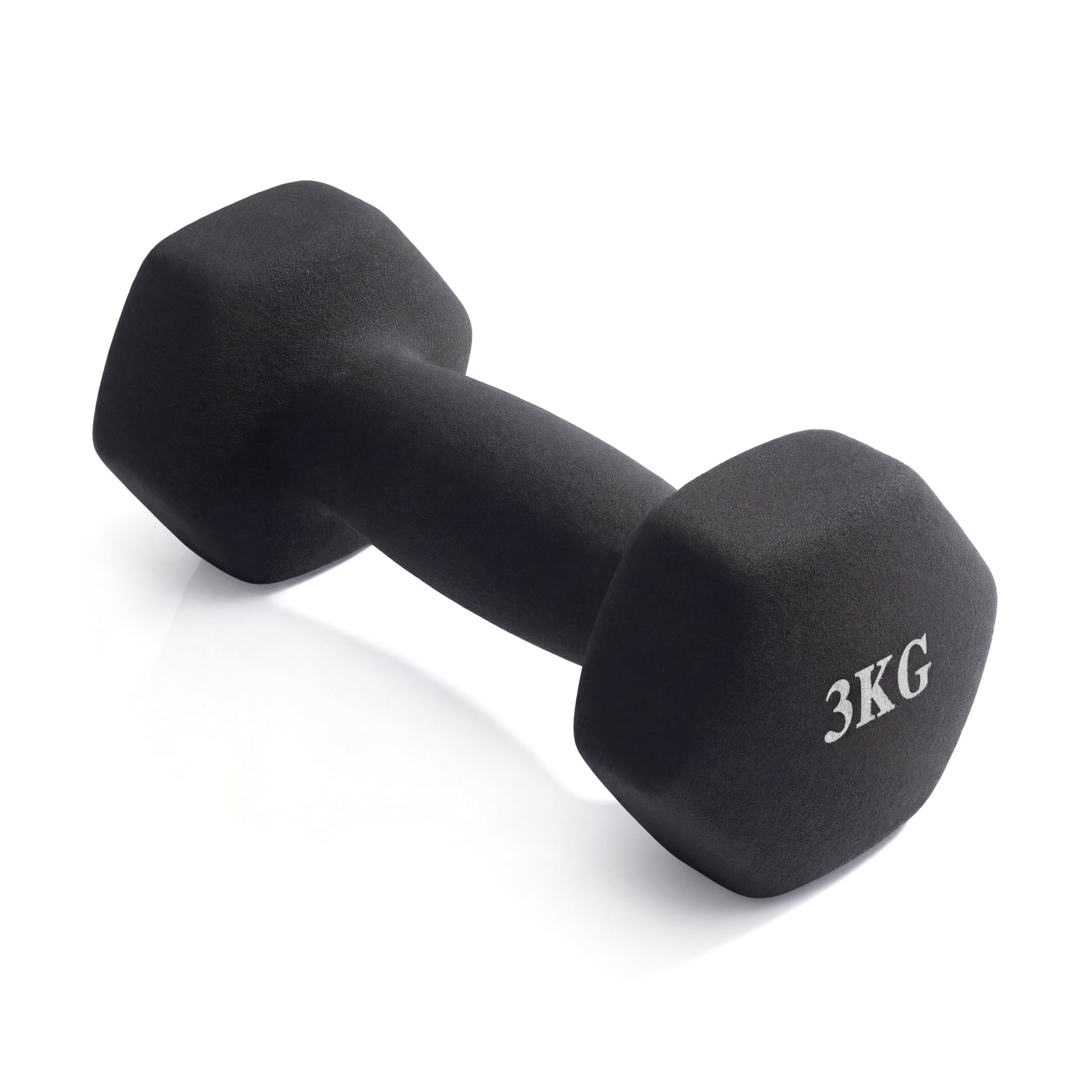 Гантель неразборная гексагональная неопрен 3 кг (черная) VictoryFit VF-DHN030