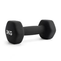 Гантель неразборная гексагональная неопрен 3 кг (черная) VictoryFit VF-DHN030