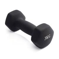 Гантель неразборная гексагональная неопрен 3 кг (черная) VictoryFit VF-DHN030