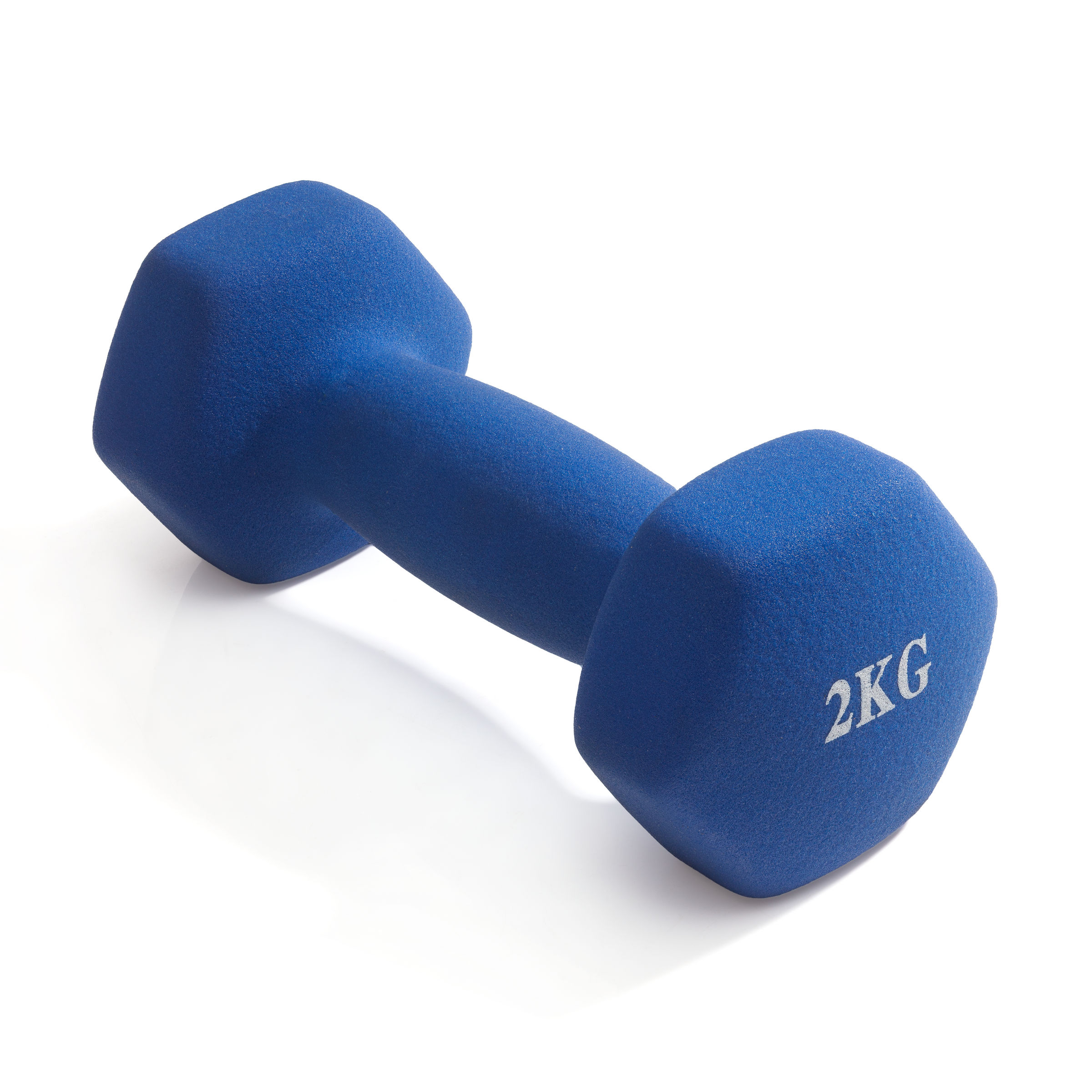 Гантель неразборная гексагональная неопрен 2 кг (синяя) VictoryFit VF-DHN020