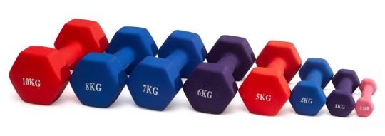 Гантель неразборная гексагональная неопрен 2 кг (синяя) VictoryFit VF-DHN020