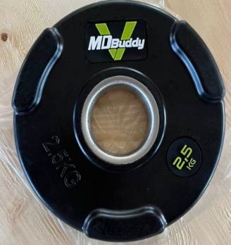 Диск обрезиненный тренировочный с тройным хватом MD Buddy MD1018 2,5кг