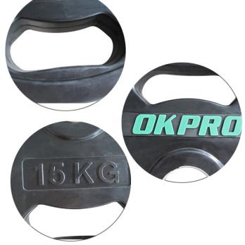 Диск обрезиненный с хватами 5 кг OKPRO OK2009E