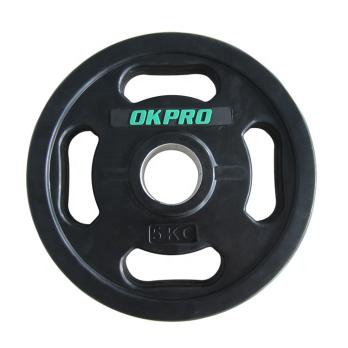 Диск обрезиненный с хватами 5 кг OKPRO OK2009E