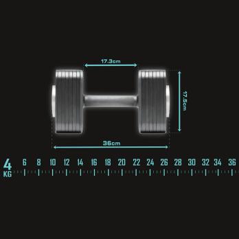 Гантель наборная 4-20 кг Vertex FT-32