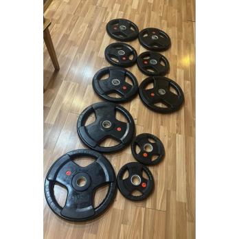 Диск обрезиненный с тройным хватом Gymmaster ANA-008 10кг