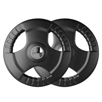 Диск обрезиненный тренировочный с тройным хватом OKPRO OK2005 10 кг