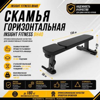 Скамья горизонтальная Insight Fitness BH40