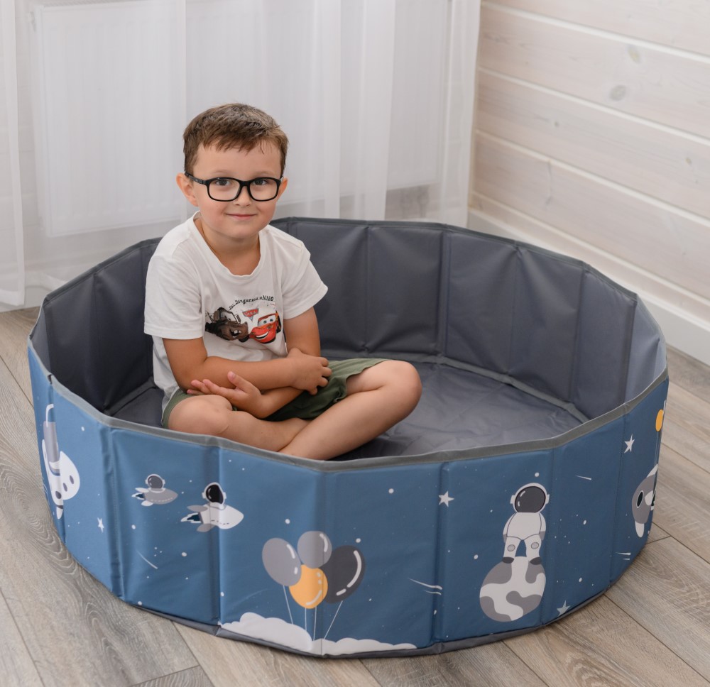 Сухой бассейн для шариков UNIX Kids Space / Космос 100 синий (без шариков)