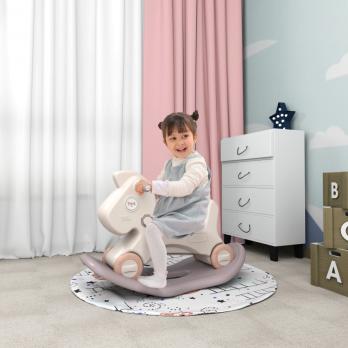 Лошадка-качалка-беговел UNIX Kids розовый