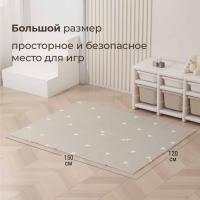 Игровой коврик складной UNIX Kids Learning / Познания 120x150 см бежевый