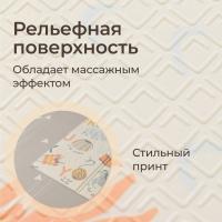Игровой коврик складной UNIX Kids Learning / Познания 120x150 см бежевый