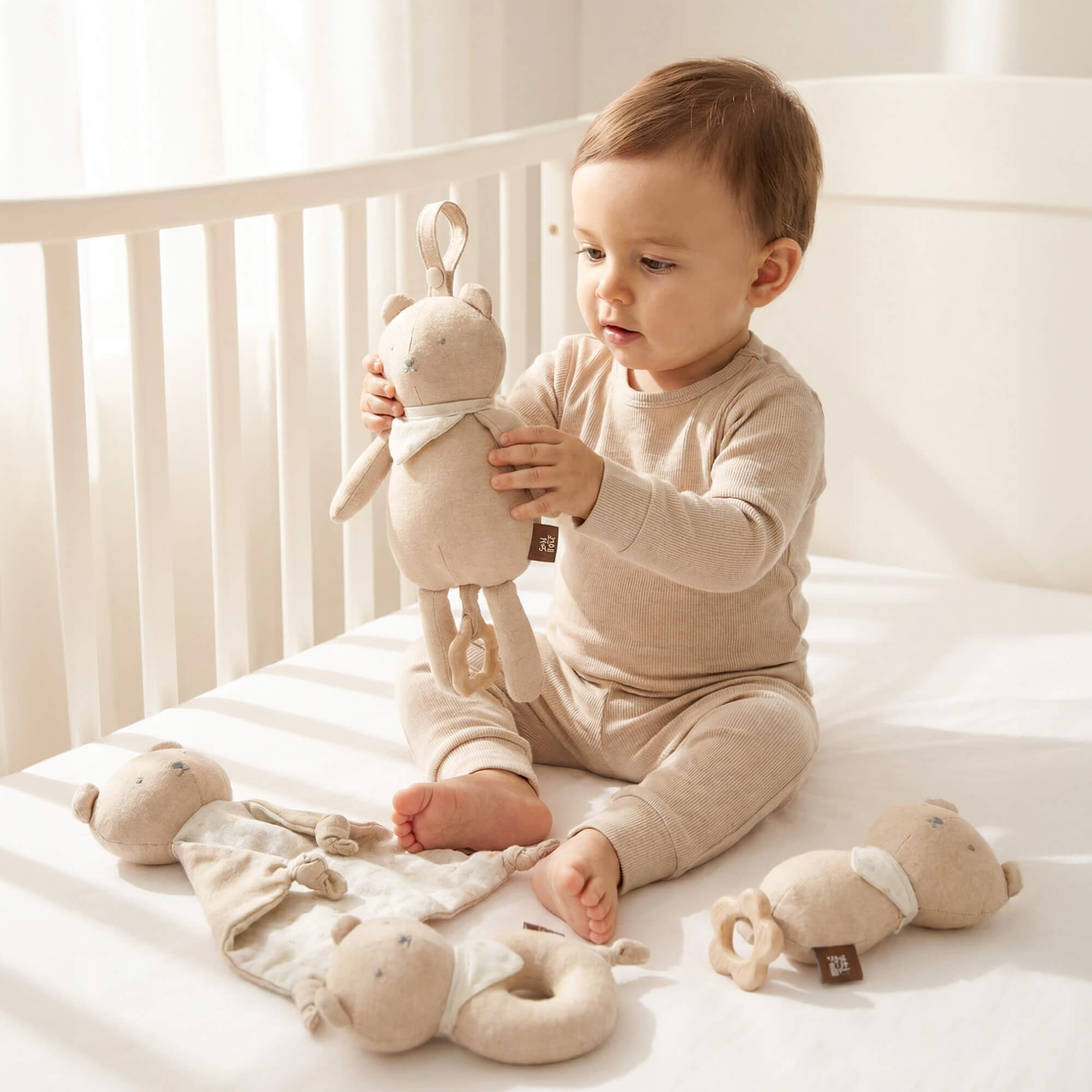 Набор игрушек для малышей UNIX Kids Cotton Bear / Хлопковый медведь