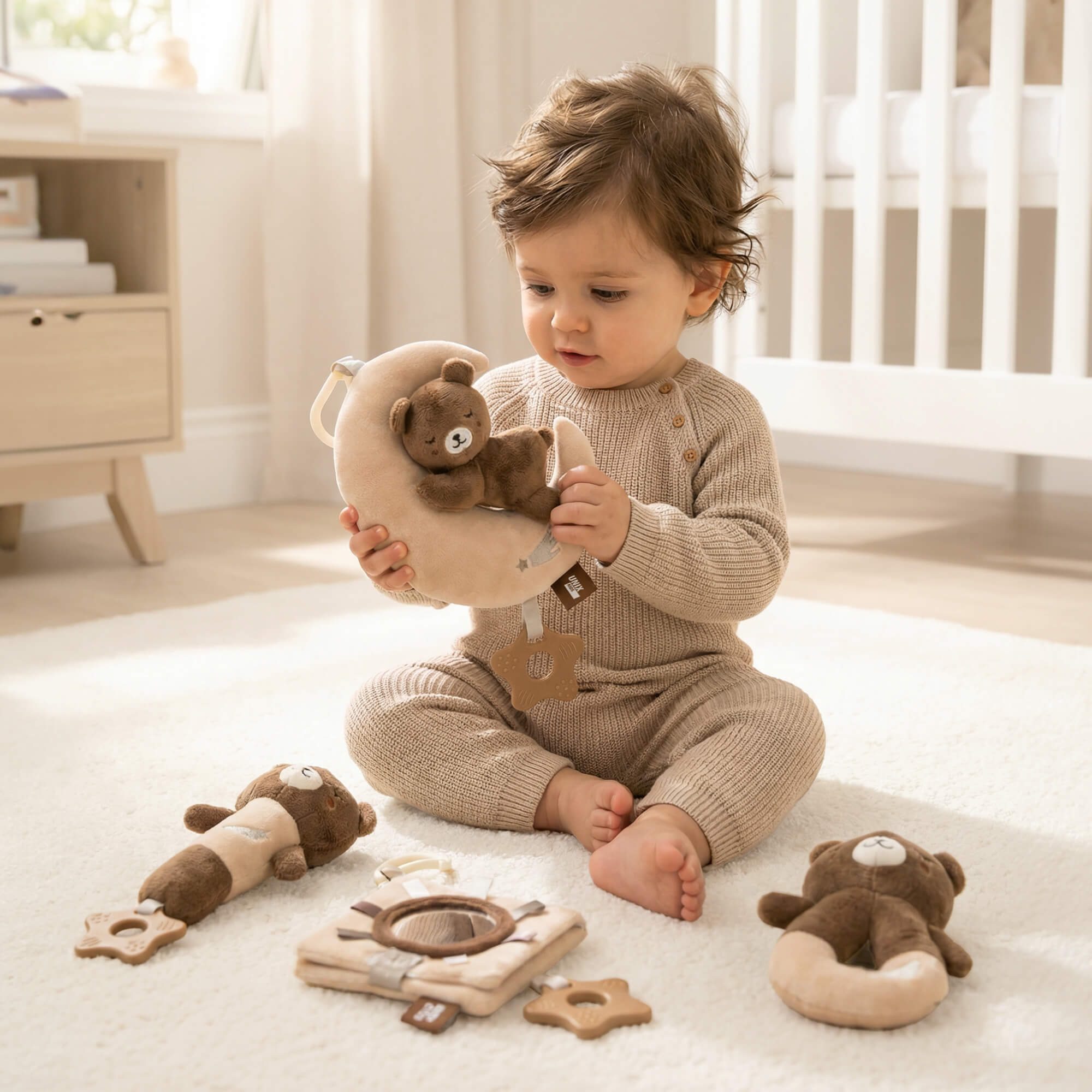 Набор игрушек для малышей UNIX Kids Bear on the moon / Медведь на Луне