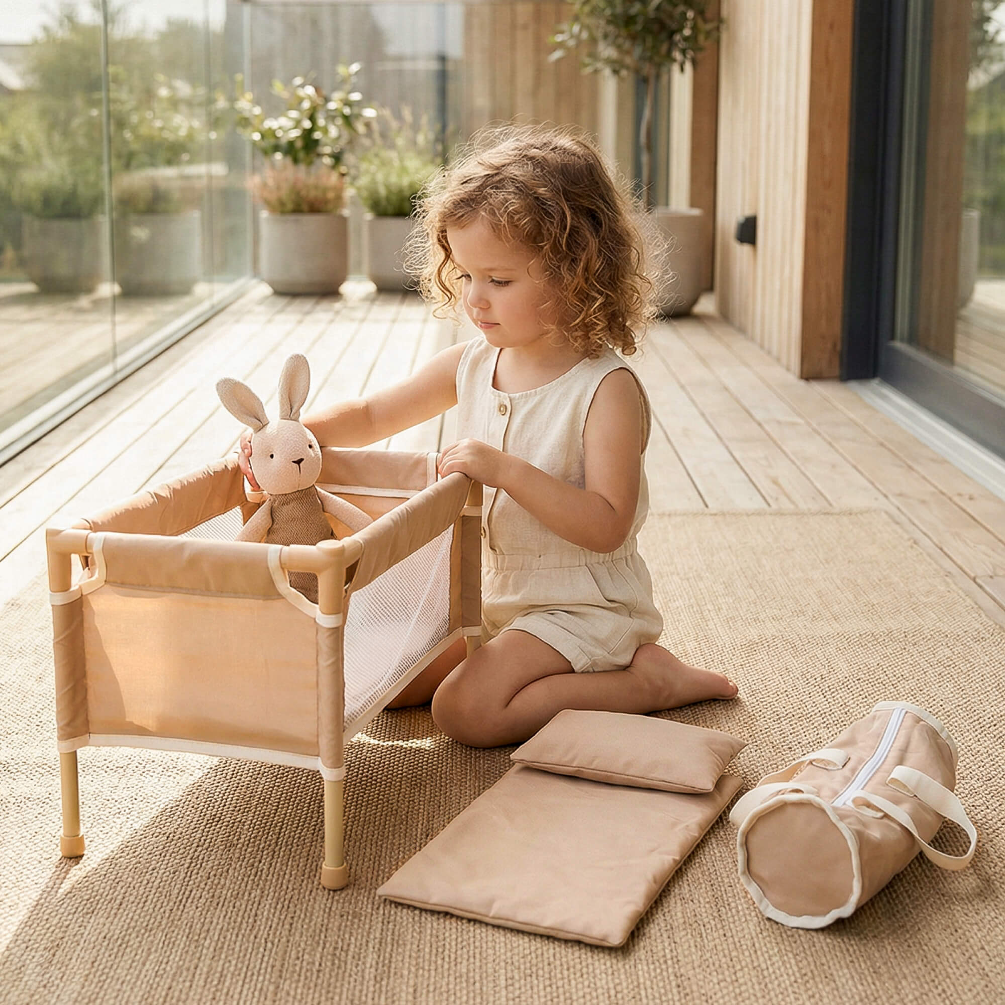 Кроватка UNIX Kids Doll для кукол бежевый