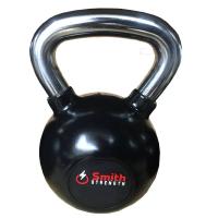 Гиря черная прорезиненная 24kg Smith DB087